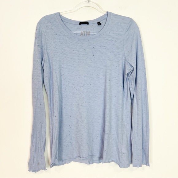 ATM Anthony Thomas Melillo Light Blue Long Sleeve Tee - Picture 2 of 7